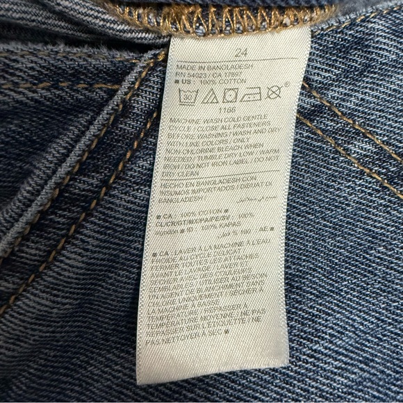 Old Navy Baggy Wide Leg Distressed Denim Bib Overalls Women’s Plus Size 24 Blue - Picture 8 of 9